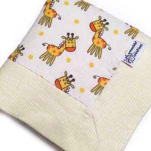NEW Giraffe Baby Blanket, flannel HANDMADE